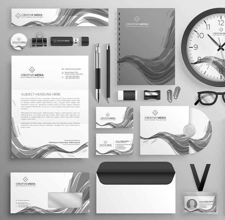 Professional stationery branding design